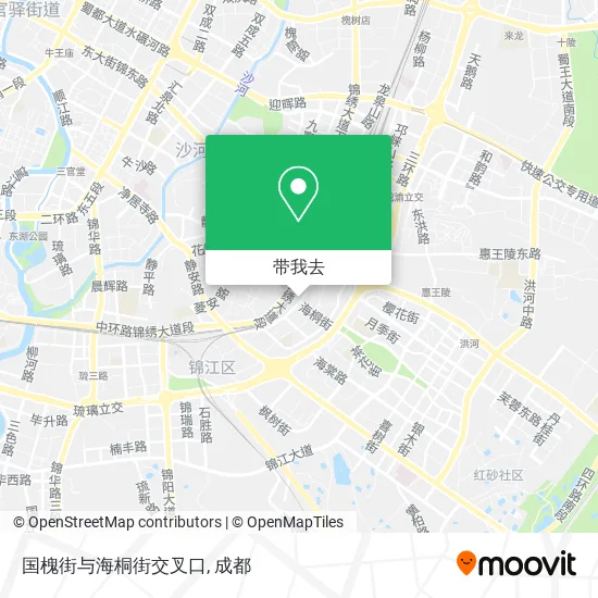 国槐街与海桐街交叉口地图