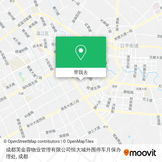 成都芙金蓉物业管理有限公司恒大城外围停车月保办理处地图