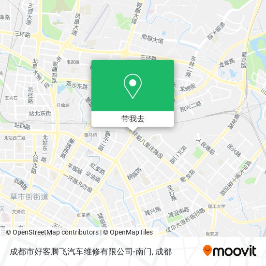 成都市好客腾飞汽车维修有限公司-南门地图