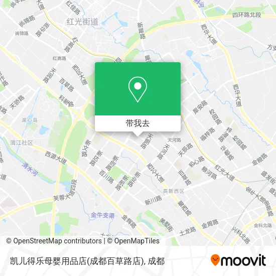 凯儿得乐母婴用品店(成都百草路店)地图