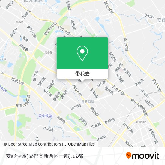 安能快递(成都高新西区一部)地图