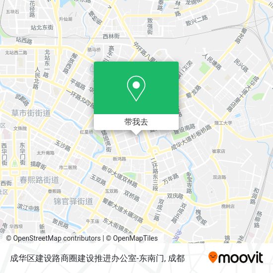 成华区建设路商圈建设推进办公室-东南门地图