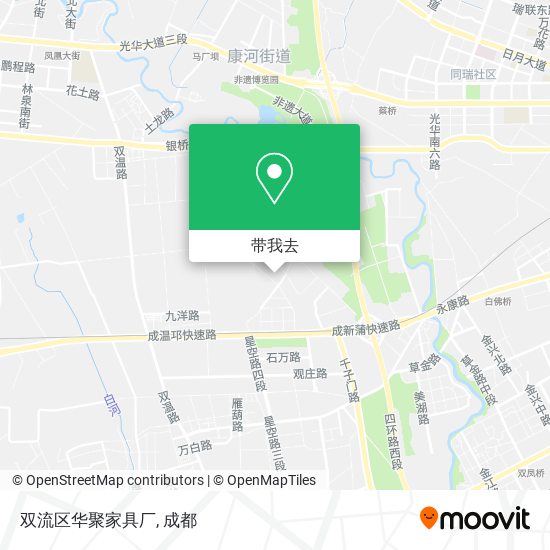 双流区华聚家具厂地图