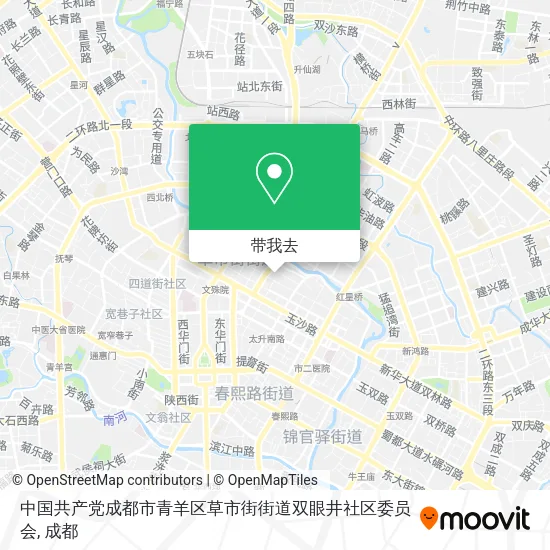 中国共产党成都市青羊区草市街街道双眼井社区委员会地图