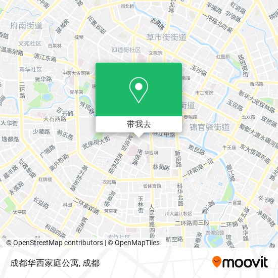 成都华西家庭公寓地图