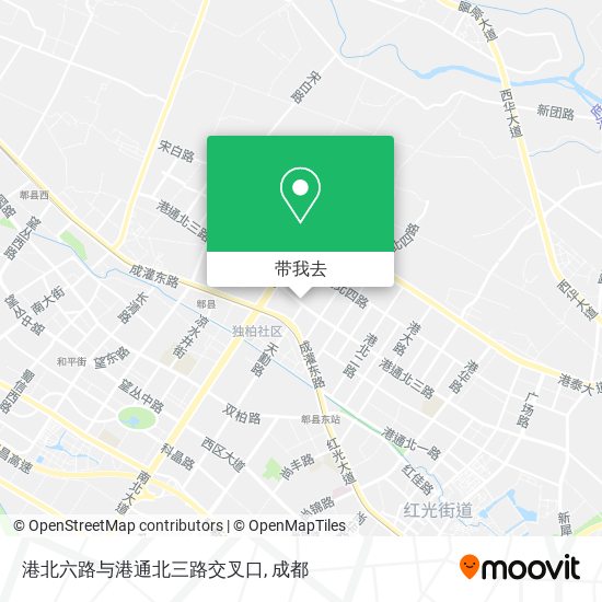 港北六路与港通北三路交叉口地图