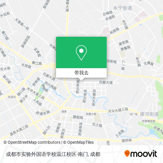 成都市实验外国语学校温江校区-南门地图