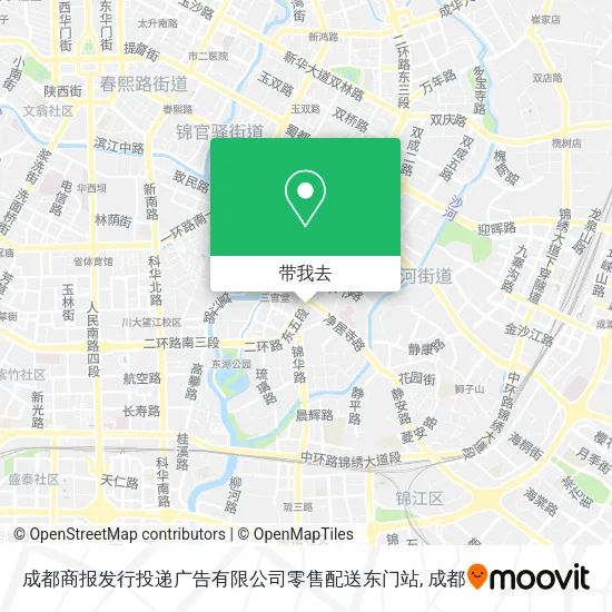 成都商报发行投递广告有限公司零售配送东门站地图