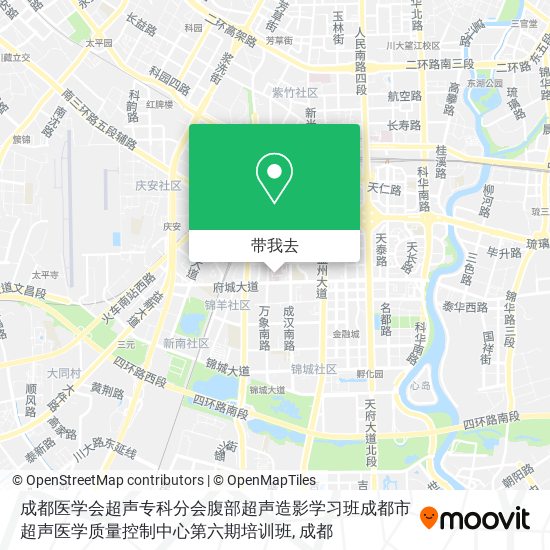 成都医学会超声专科分会腹部超声造影学习班成都市超声医学质量控制中心第六期培训班地图