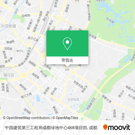 中国建筑第三工程局成都绿地中心468项目部地图