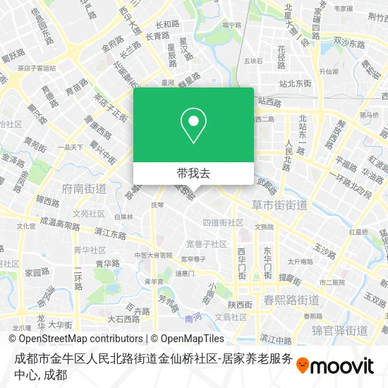 成都市金牛区人民北路街道金仙桥社区-居家养老服务中心地图