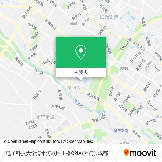 电子科技大学清水河校区主楼C2区(西门)地图
