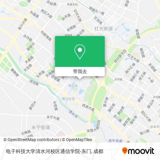 电子科技大学清水河校区通信学院-东门地图