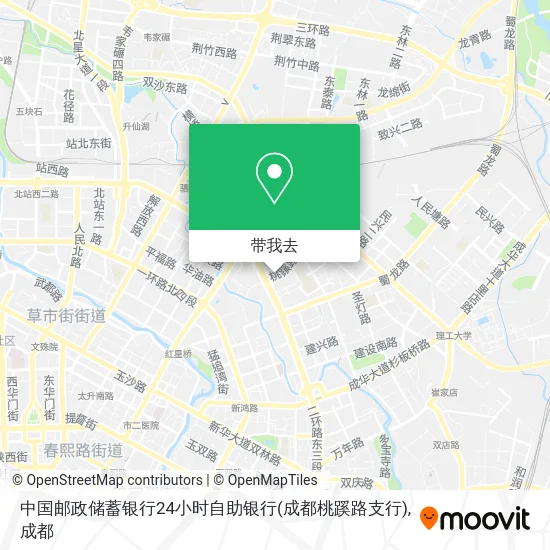 中国邮政储蓄银行24小时自助银行(成都桃蹊路支行)地图