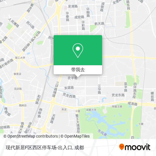 现代新居F区西区停车场-出入口地图