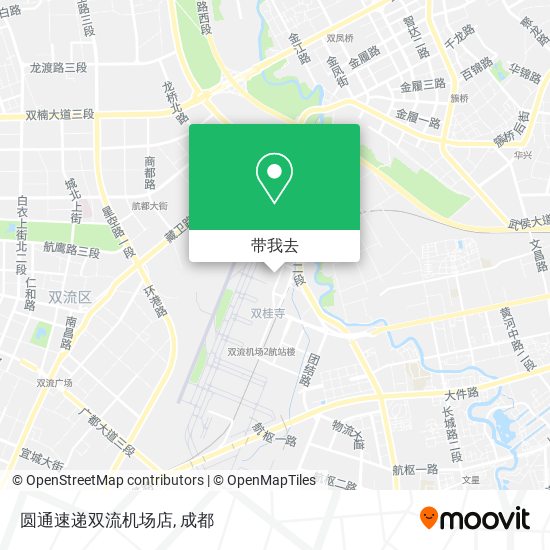 圆通速递双流机场店地图