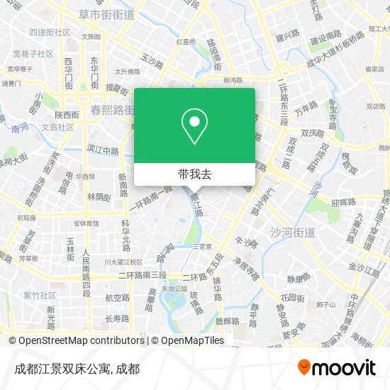 成都江景双床公寓地图