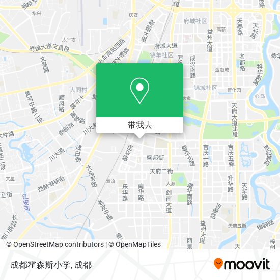成都霍森斯小学地图