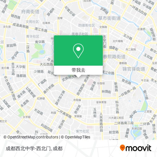 成都西北中学-西北门地图