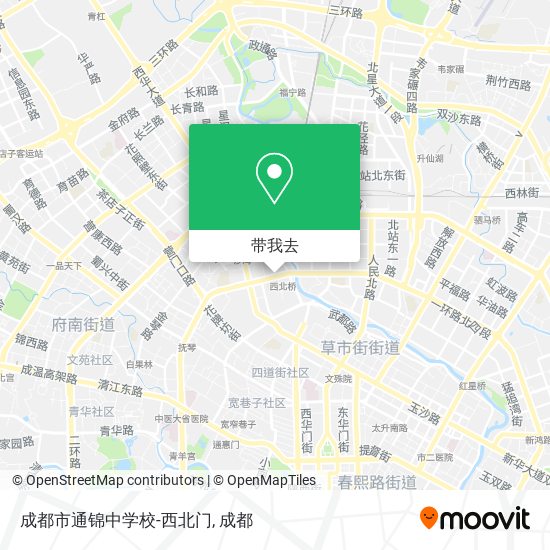 成都市通锦中学校-西北门地图