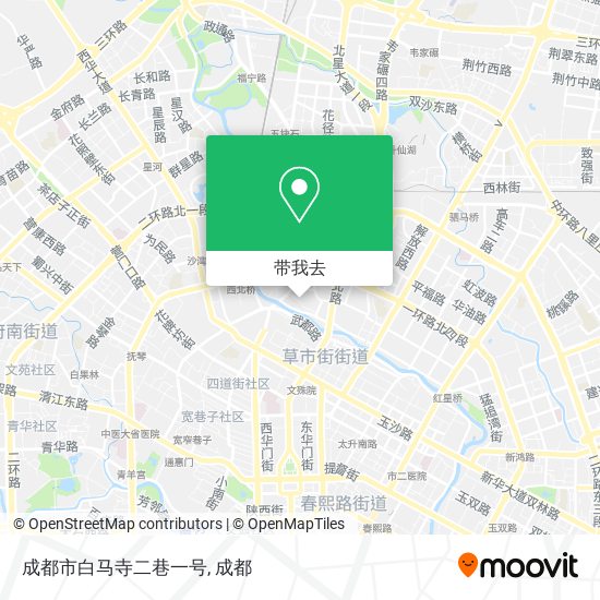 成都市白马寺二巷一号地图