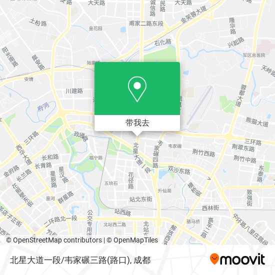 北星大道一段/韦家碾三路(路口)地图