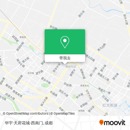 华宇·天府花城-西南门地图