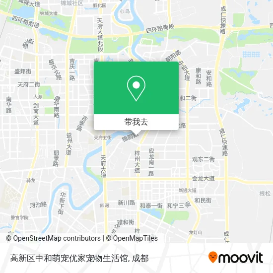 高新区中和萌宠优家宠物生活馆地图
