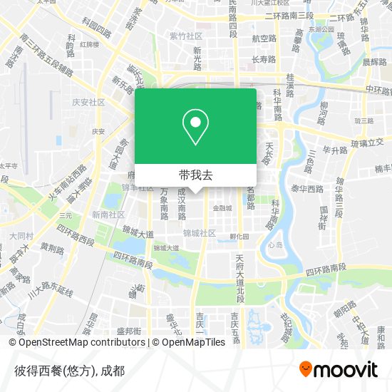 彼得西餐(悠方)地图