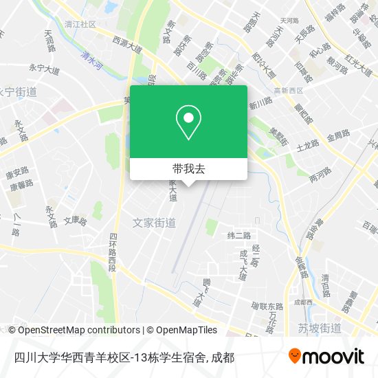 四川大学华西青羊校区-13栋学生宿舍地图