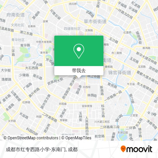 成都市红专西路小学-东南门地图
