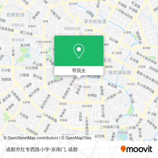 成都市红专西路小学-东南门地图