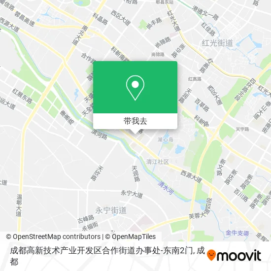 成都高新技术产业开发区合作街道办事处-东南2门地图