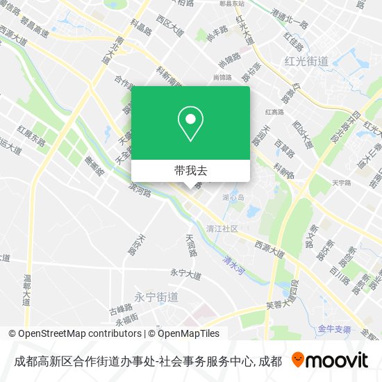 成都高新区合作街道办事处-社会事务服务中心地图