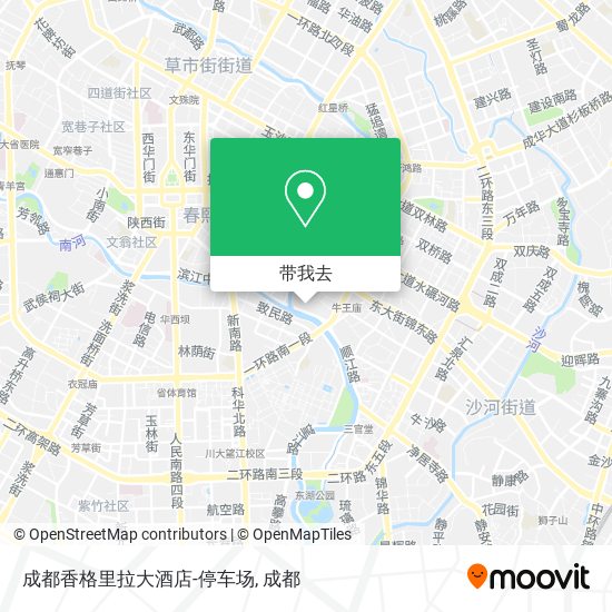 成都香格里拉大酒店-停车场地图