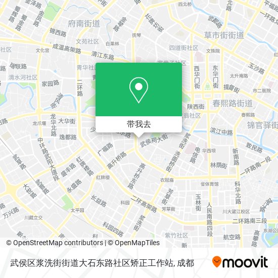 武侯区浆洗街街道大石东路社区矫正工作站地图