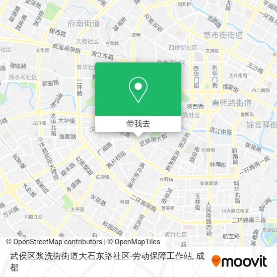 武侯区浆洗街街道大石东路社区-劳动保障工作站地图