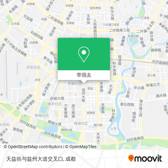 天益街与益州大道交叉口地图