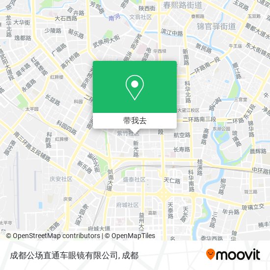 成都公场直通车眼镜有限公司地图