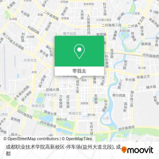 成都职业技术学院高新校区-停车场(益州大道北段)地图