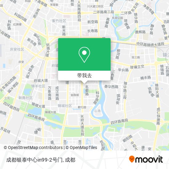 成都银泰中心in99-2号门地图
