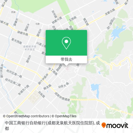 中国工商银行自助银行(成都龙泉航天医院住院部)地图