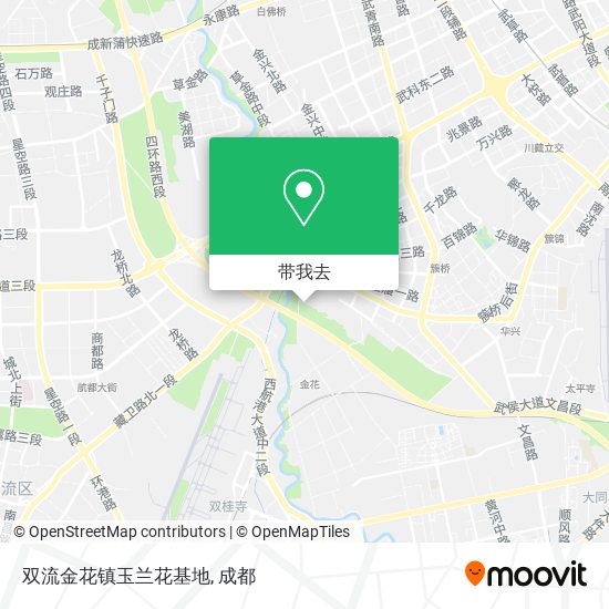 双流金花镇玉兰花基地地图