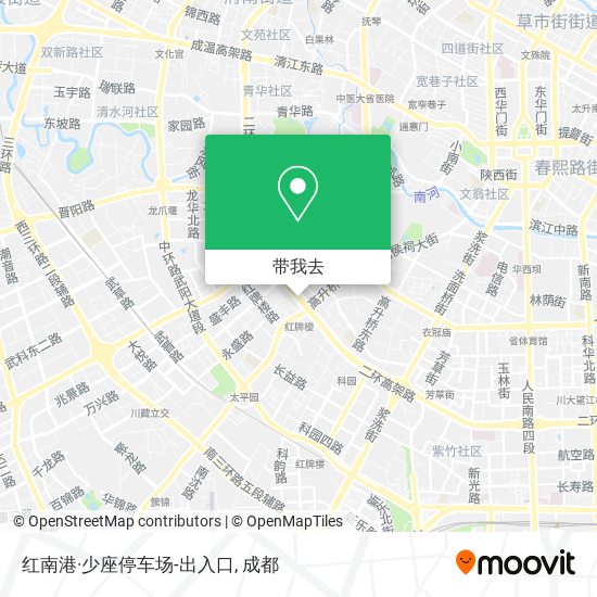 红南港·少座停车场-出入口地图