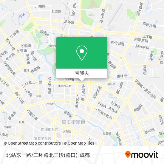 北站东一路/二环路北三段(路口)地图