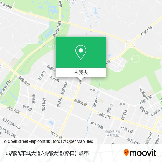 成都汽车城大道/桃都大道(路口)地图