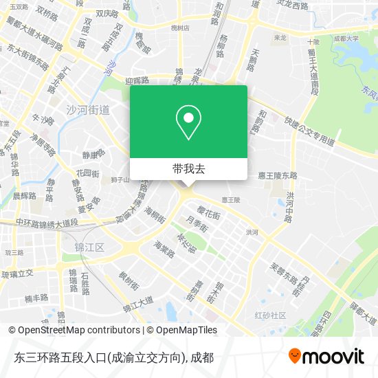 东三环路五段入口(成渝立交方向)地图