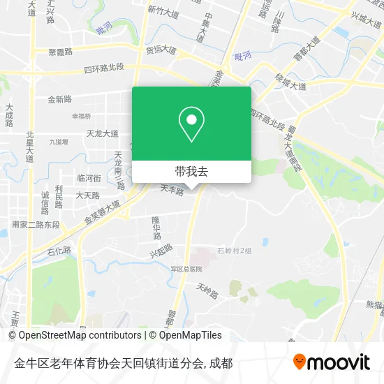 金牛区老年体育协会天回镇街道分会地图