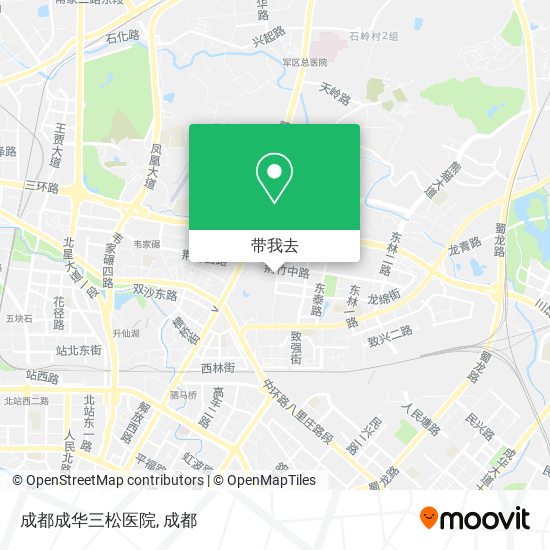 成都成华三松医院地图
