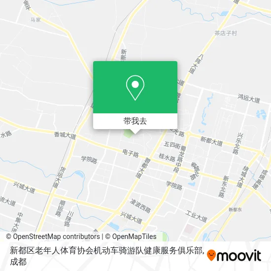 新都区老年人体育协会机动车骑游队健康服务俱乐部地图